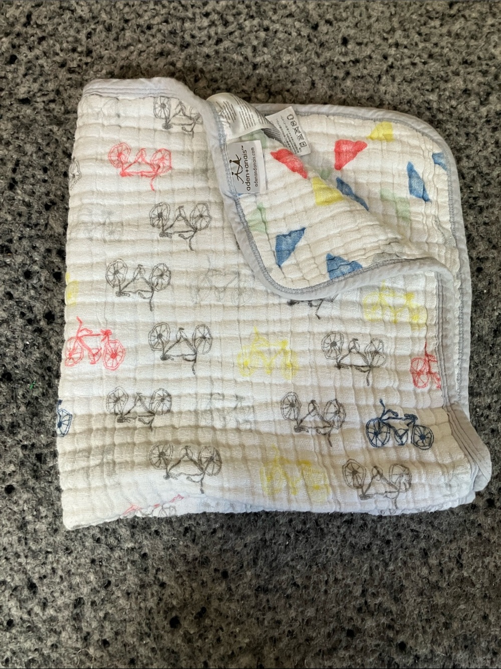 aden + anais Muslin Dream Blanket Bikes and triangles